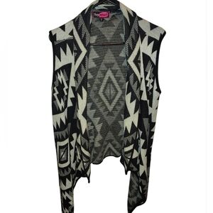 Say What? Black and White Tribal Cardigan